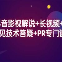 抖音影视解说+长视频+常见技术答疑+PR专门课 b10467