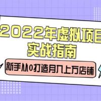 2022年虚拟项目实战指南，新手从0打造月入上万店铺【视频课程】 b10474